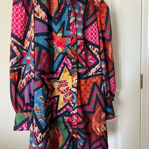 Alden Colorful Star Pattern Mini Dress